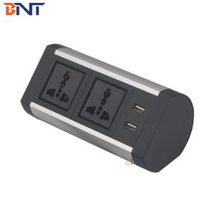 Without cutting on desk switch outlet clamp on table socket with usb