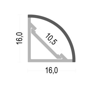 Profile aluminium led housing 2m length IP65 Waterproof LED Channel For Corner