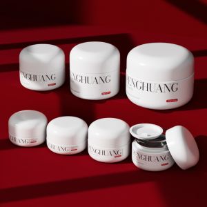 Custom Cream Glass Jars for Lip Balm in White/Transparent/Custom with Customized