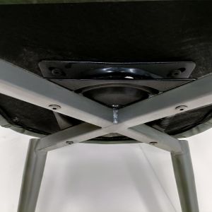 Streamlined Backrest Black Swivel Dining Chairs Contemporary