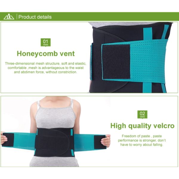 Adjustable Elastic Neoprene Back Brace Belt Waist Support Breathable
