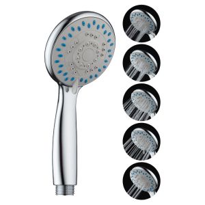 ABS TPR Shower Spray Head , 0.3MPA Chrome Plated Hanging Shower Head