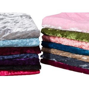 Sofa Crushed Upholstery Polyester Velvet Fabric Tear Resistant