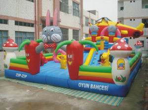 Cheap Pvc Tarpaulin Amusement Inflatable Bouncy Castle Park For Outdoor EN14960 for sale