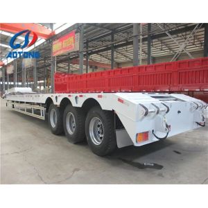 Exchangeable King Pin 2-5 Axle Gooseneck Heavy Duty Loader Low Flatbed Semi