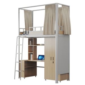 The modern student apartment bed with bed curtain and super privacy under the