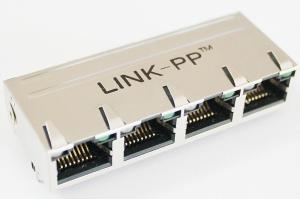 China Gold Plating PCB RJ45 Jack Connector with 1 X 4 Port Right Angle on sale China Gold Plating PCB RJ45 Jack Connector with 1 X 4 Port Right Angle on sale