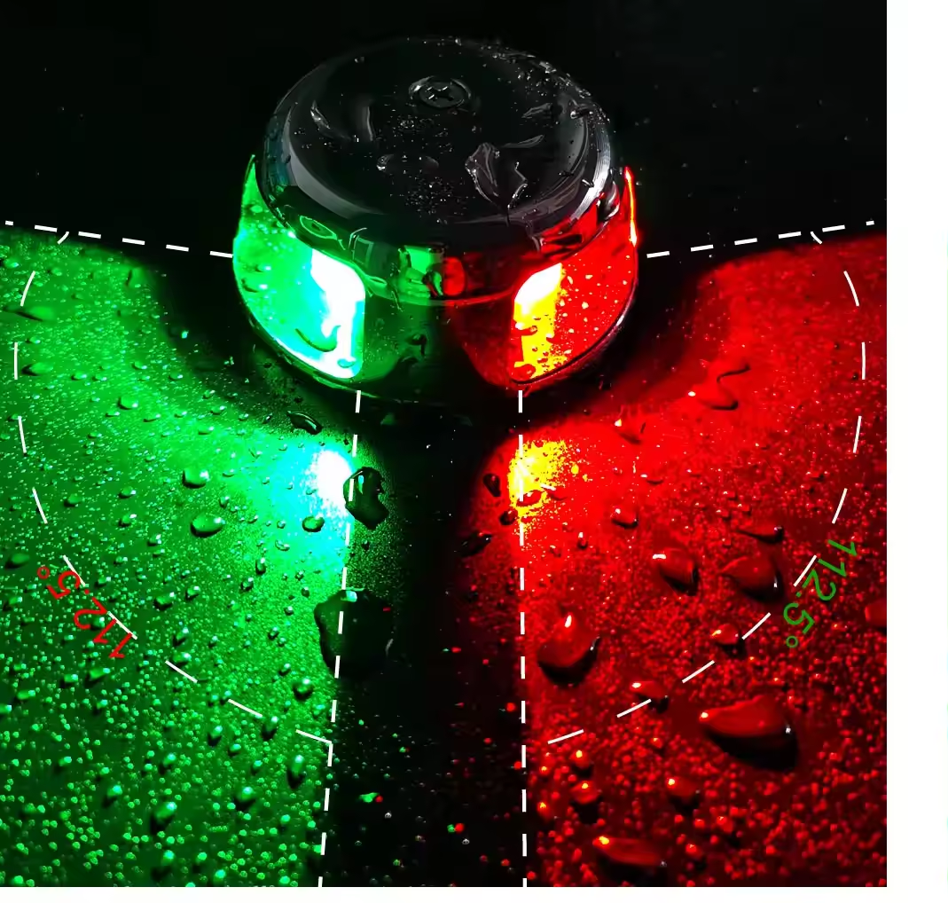 68×322mm LED Bi-Color Navigation Light with Marine Vessel Safety Compliance and Energy Efficient 12V 3W SS304 Design