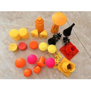 Construction Mushroom Rebar Cap Yellow PP PE Material