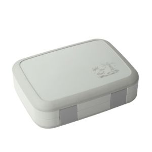 China Eco Friendly Sustainable Dishwasher Safe Plastic Bento Lunch Box With Four Separate Compartments BPA Free on sale