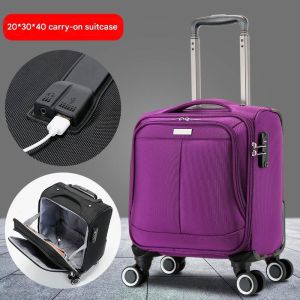 18-inch carry-on suitcase 1750 Detachable widened version Soft-shell Luggage