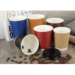 Eco Friendly Paper Drinking Cup , Custom Takeaway Coffee Cups Shape OEM