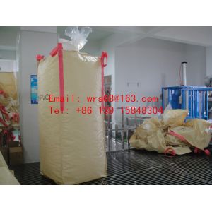 PVC resin Beige 2 Ton bulk bags with top and bottom spout PVC resin
