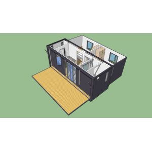 Movable Expandable Container House Seaside 20ft OSLO Beach Home With Balcony