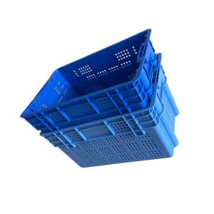 60x40 Warehouse Plastic Crates Seafood Dynamic Load 50Kg Stackable