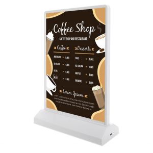 Cheap A4 Double-Sided Rechargeable Magnetic Suction Desktop Advertising Light Box Display Stand for sale