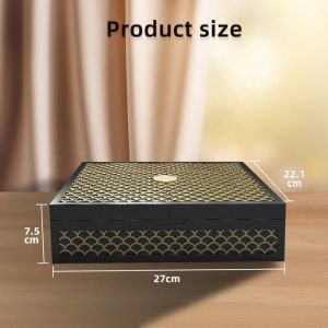 Custom Arabic Perfume High Lacquer Wood Double Door Decorative Perfume Gift Box