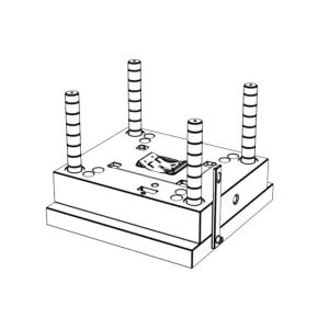 Transparent key (1*8)/ Cold runner / Two-plates mold No.19017-B