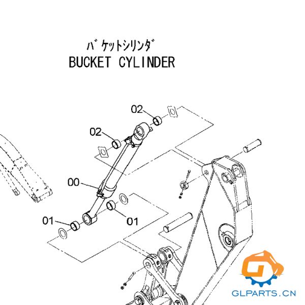 ZX200-3 Bucket Cylinder Fits Hitachi 9248307 Excavator Parts