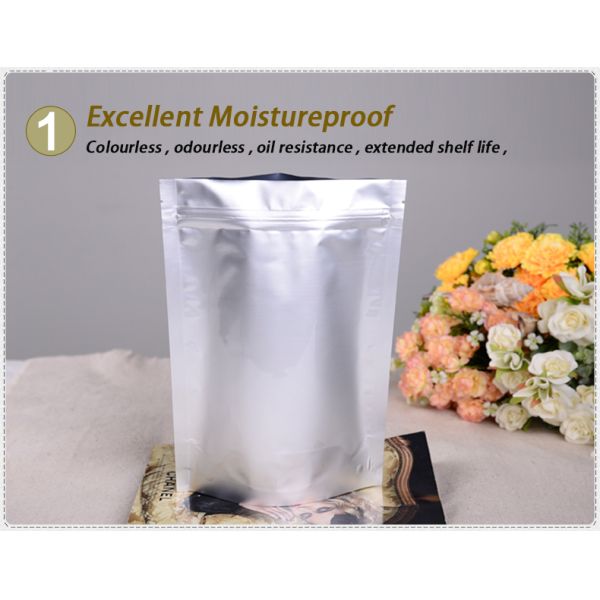 Customized Print Aluminium Foil Coffee Stand Up Pouches With Zipper For Food Packaging Bags