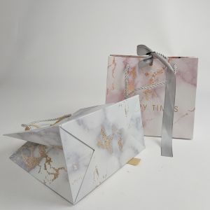 Customized Paper Bags Biodegradable Paper Pouch For Shopping With Logo Printing