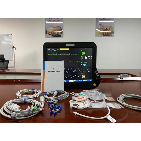 Multilingual Veterinary Multiparameter Monitor 15 Inch With EtCO2 CMS Touch