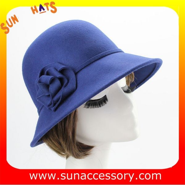 Vintage hot sale mid brim hats wholesale for ladies,100% Australia wool felt hats factory