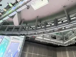 Indoor Transparent Curved Video Wall Displays Sliding