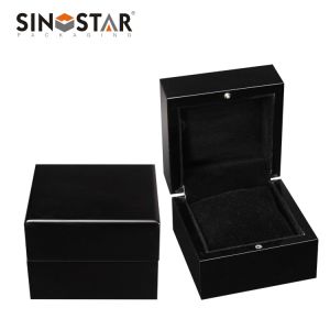 Cheap CUSTOM Wooden Watch Box with Soft Velvet Lining and Pillows for Removable Watches for sale