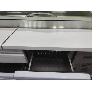 Customized Dimensions Four-Drawer Pizza Prep Table Refrigerator for Catering
