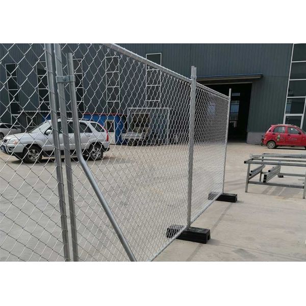 7 Ft Height Temporary Construction Site Fencing Hot Dipped Galvanized With Chain