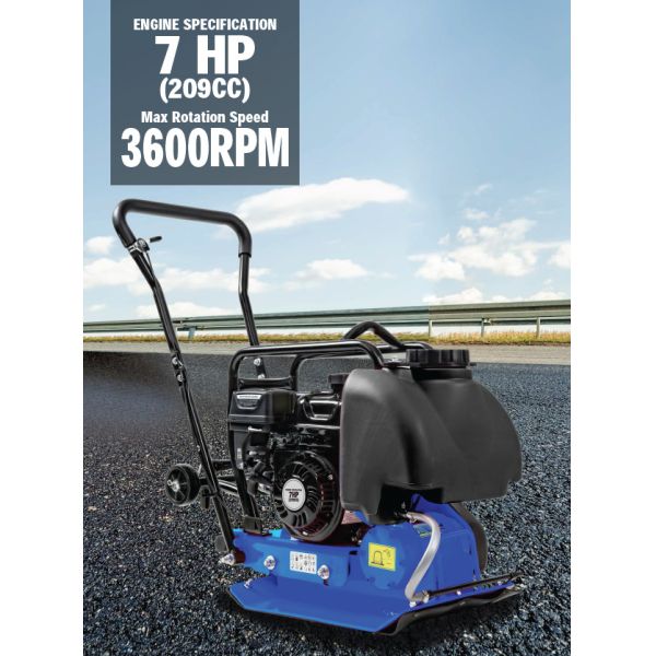 Heavy Duty Plate Comactor 7HP 4200lbs Impact Force with Water Tank