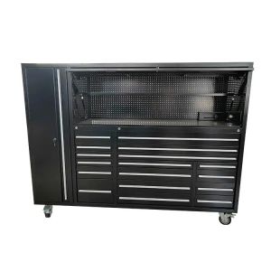 72 Inch Tool Cabinet with Work Bench and Wheels Functional Tool Storage Solution
