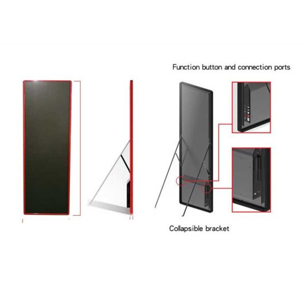 P2.5 Indoor LED Mirror Digital Signage , High Definition Digital Mirror Display