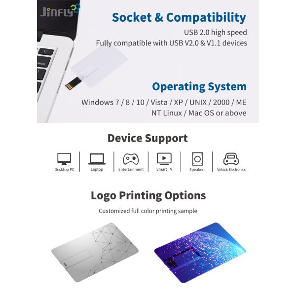 Grade A Up To 150MB/S Reading Speed Credit Card USB Flash Drive 32gb 64gb