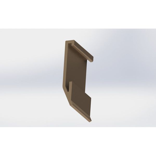 Champagne Color Anodized Aluminum Profiles , Electrophoresis Aluminum Profile For Handle