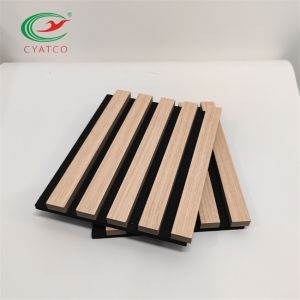 Interior Wooden Slatted Sound Acoustic Panel Melamine Finish Polyester
