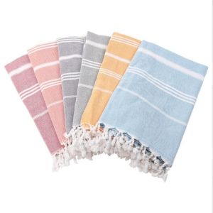 Cheap Beach And Bath Turkish Towels With Fringe Moisture Proof Comfortable for sale
