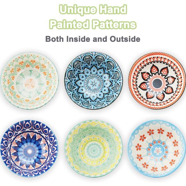 Colorful Soup Ceramic Bowl , Porcelain Bowl Microwave Safe With Custom Logo