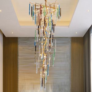 Customized Colored Glass Pendant Lamp 110V-240V Easy To Clean
