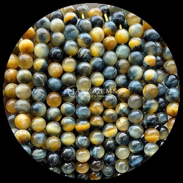 DIY Jewelry Making Essential Gems Bead 8mm Round Shape Tiger's Eye Loose Bead Strands