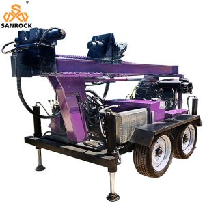 Fast Drilling Speed Portable Water Well Drilling Machine with Diesel Engine and