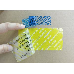 Custom Red Non - Residue VOID Security Labels In Roll / Sheet Polyester Label