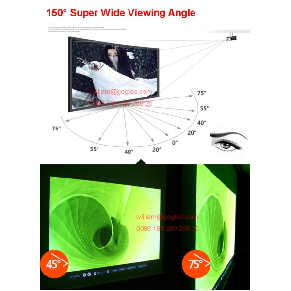 120" 16:9 foldable tripod projection projector screen HD 3D TV home theater matte white