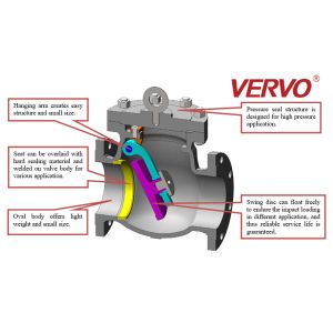 Class 150 Swing Check Valves BS1868 Pressure Seal Flange Ends