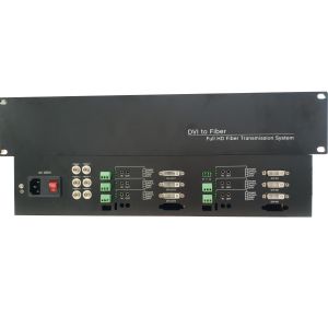 Cheap Rack 1080P/60Hz 6 core 6channel 6 data 6audio Lossless Dvi video fiber converter Transceiver Receiver for sale