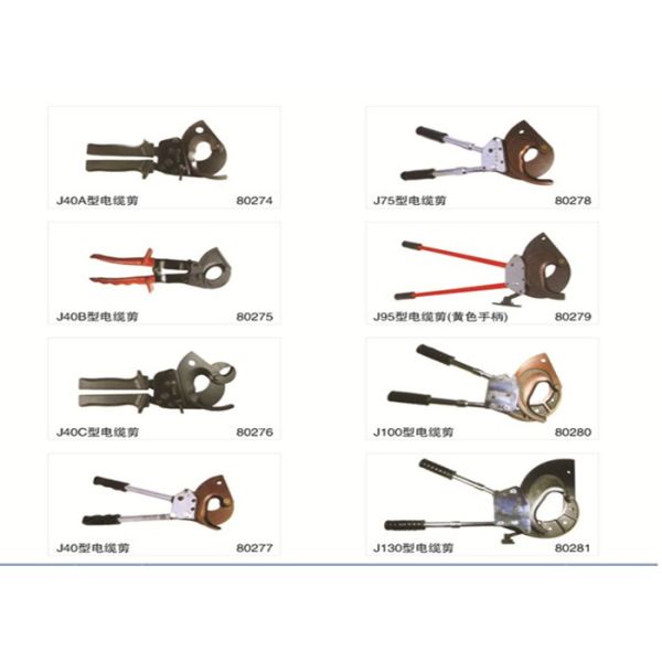 Hand Armoured Ratchet Cable Cutter / Steel Basic Hand Tools ISO