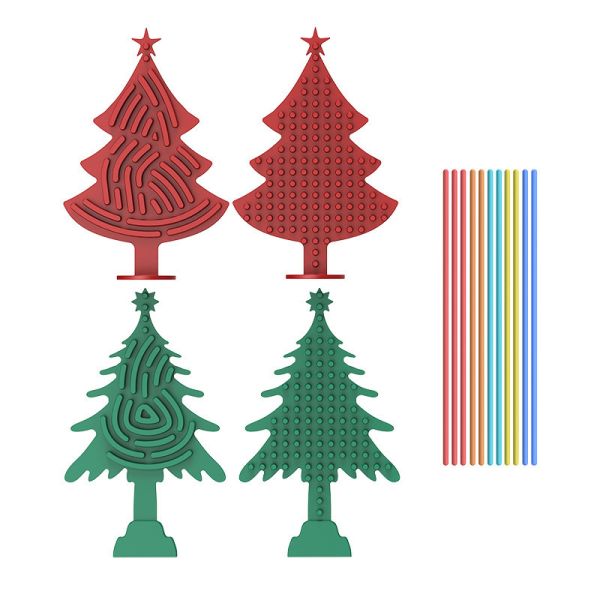 Silicone Sensory Activity Board For Kids Non-toxic 2in1 Double-Sided Design For