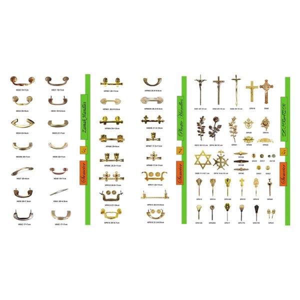 Irish Style Golden Ring 14x14cm Coffin Handles And Accessories