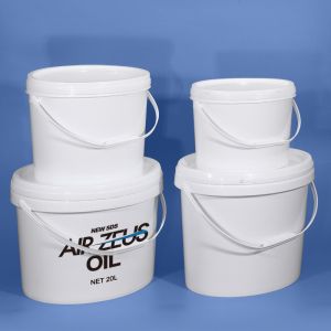 6L 16L 20L Plastic Oval Shape Paint Bucket Pail With Handles OEM LOGO Printing